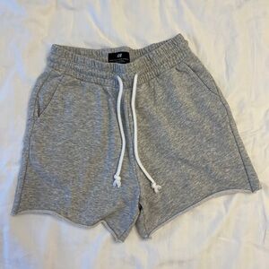 H&M Light Gray Elastic Waist Lounge Shorts